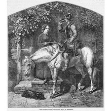 FINE ART The Stirrup Cup by J.F Herring - Antique Print 1850