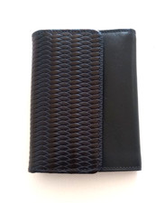 Womens Navy Blue Leather Purse