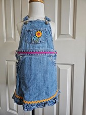 Hanna Andersson - Blue Denim, Applique Dungaree/Pinafore Dress -Age 2 Years 