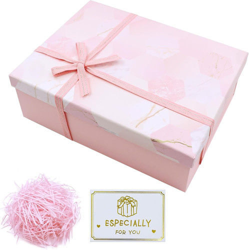 Pink gift box with - pink,