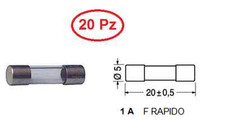 CS 4801/20 FUSE 5 X 20 GLASS 1 TO F FAST PACK OF 20 PC