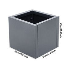 Metal Planter Plant Trough Garden Outdoor Galvanized Steel Rectangular Indoor