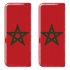 2x Morocco Flag Gel Domed