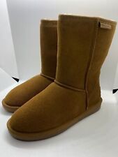 RRP: £144 Brand New Minnetonka Olympia Short Tan Leather Boots Size 5 (US 7)