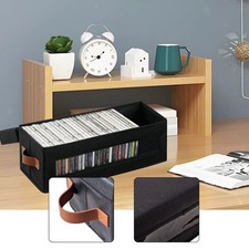 CD Storage Box Dustproof Container Shelf Organizer for DVDs CDs Disc