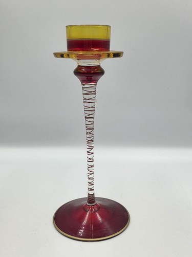Coloured glass candle - coloured,