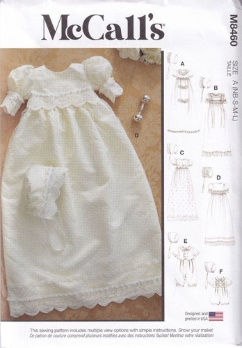 Mccalls 8460 christening - christening, gown