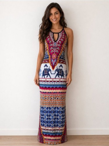Vintage y2k boho keyhole - y2k, maxi