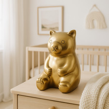 VTG Brass Bear Coin Bank