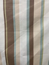 Striped Curtain Fabric – Neutral, Blue & Green Tones – By The Metre