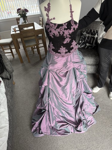 Ladies purple and black dress - and,
