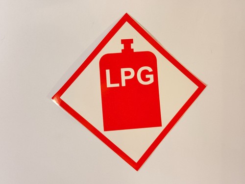 Lpg warning sticker - x,