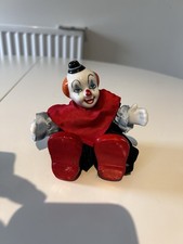 Vintage Porcelain Clown Doll – Made in Taiwan R.O.C. – Red Shoes & Hat – 70s/80s