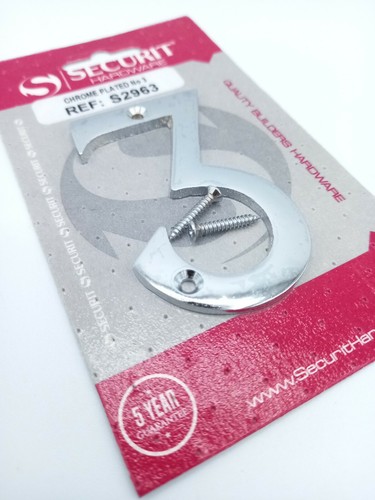 Chrome door number letters - door,