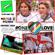 MANY SIZES # ONE LOVE white sticker (FIFA Football World Cup 2022 Qatar 1 heart)