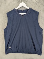 Vintage Adidas Vest Gilet Mens Large XL Blue Climashell Wind Golf Running Gym
