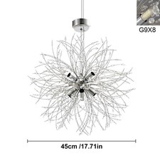 Firework 8-Bulb Crystal Chandeliers Dandelion Chandelier Light Pendant Modern