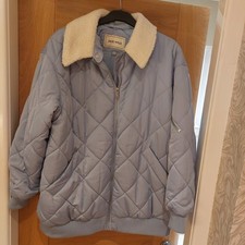 Ladies Jack Wills Cornflour Blue Quilted Jacket Size 14