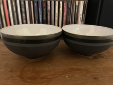 Denby Jet Stripes Rice / Dip Bowls X 2