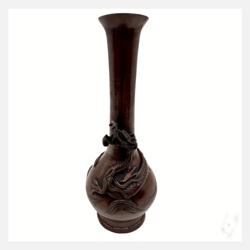 Small chinese bronze vase with - chinese,