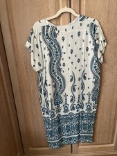 Ladies Cotton Blend Kaftan Tunic Dress