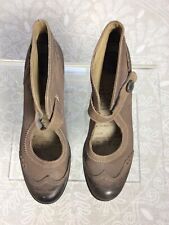 Ladies   2 Tone Brown Leather Uk 8 Eu 41 Dkode Ladies High Top Shoes