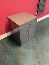 Bisley 4 Drawer Under Desk Filling Cabinet Retro Vintage