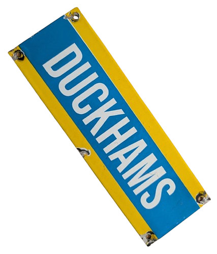Duckhams oil enamel sign - duckhams,