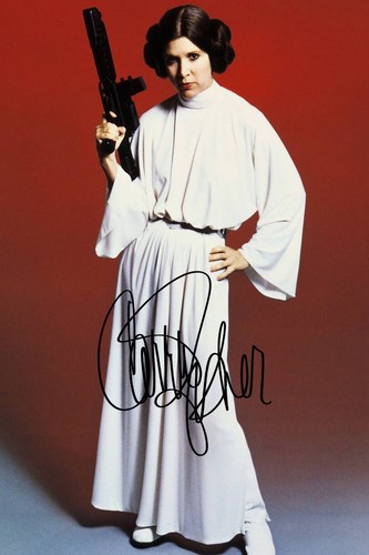 Carrie fisher signed autograph - fisher,