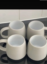 Set of 4 Sabichi Stoneware Mugs – Neutral Grey, Modern Minimalist Design