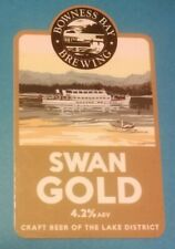 BOWNESS BAY brewery SWAN GOLD pump clip real ale beer badge front boat theme