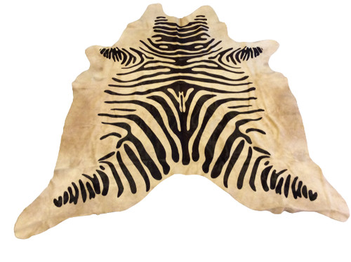 Cowhide area rug zebra black - rug,