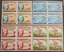 Haiti Block of Stamps 1960. Olympic Games, Rome; Surcharged. Sc: HT B18/21. Mint