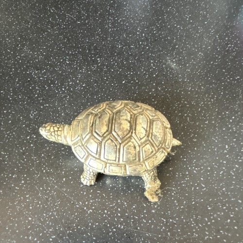 Metal tortoise turtle ornament - metal,