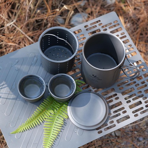 Titanium tea mug set - mug,