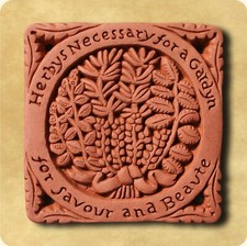 Marjoram Rosemary Herb Garden Stunning Hand Craft Crafted Decorative Wall Tile