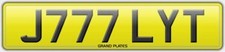 J777 LYT NUMBER PLATE JILLY T