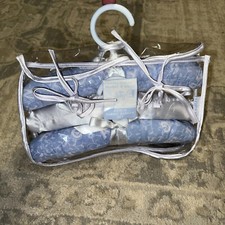 Laura Ashley Mother & Child Infant Clothes Hangers blue white set three fabric