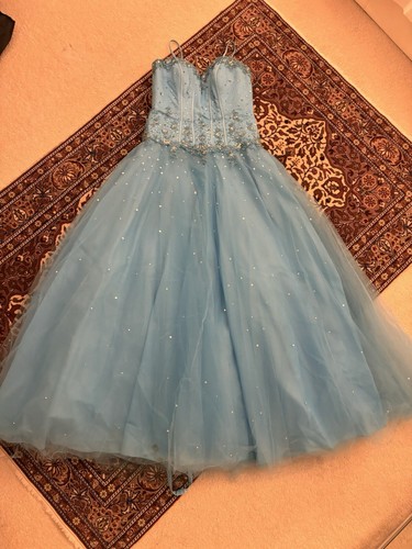 Beautiful blue puffy corset - beautiful,