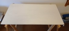 White wooden table top for use