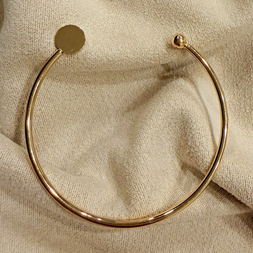 Gold tone stackable open - tone,