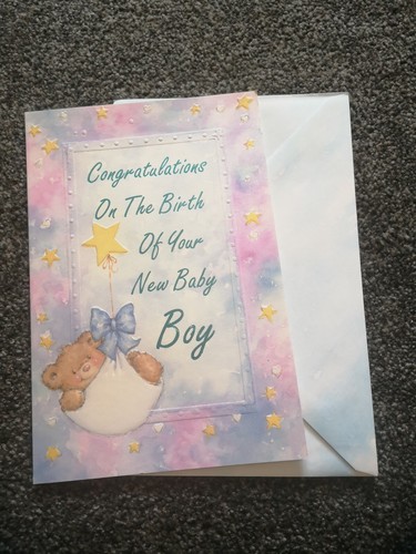 Lovely new baby boy card - lovely,