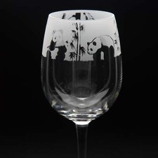 Panda crystal wine glass - crystal,
