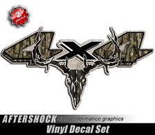 4x4 Deer Skull Truck Decal