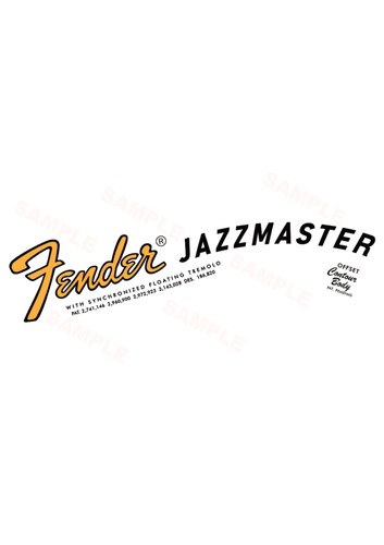 Fender jazzmaster large yellow - jazzmaster,