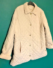 Ladies Cream Quilted Jacket Coat Marks & Spencer Womens UK  Size 16 - 18