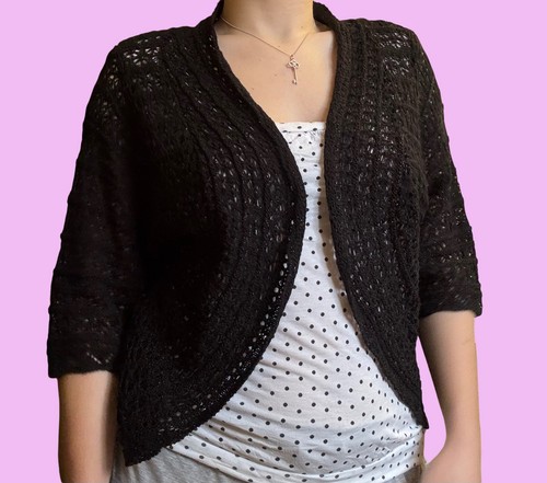 Vie black crochet bolero - crochet,