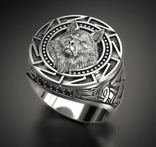 Retro wolf totem - retro, nordic