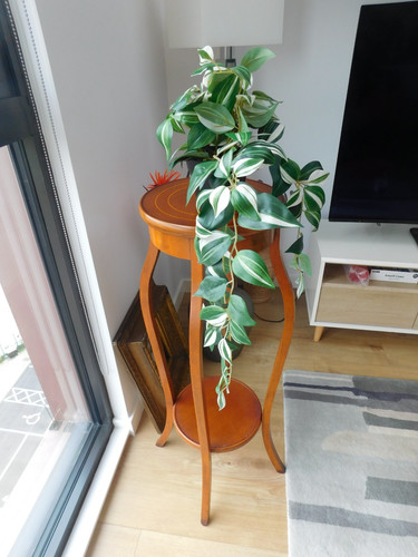 Antique wooden inlaid plant - antique,