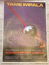 TAME IMPALA Concert poster -Manchester 2016 tour music band show Gig memorabilia
